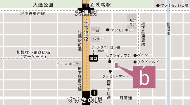the b 札幌の地図