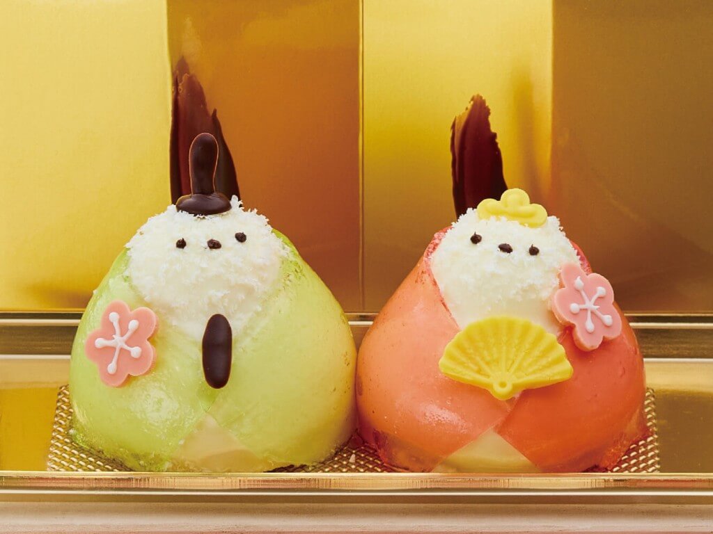 京王プラザホテル札幌の『雛えなが』-お雛様、お内裏様に見立てたチーズケーキ