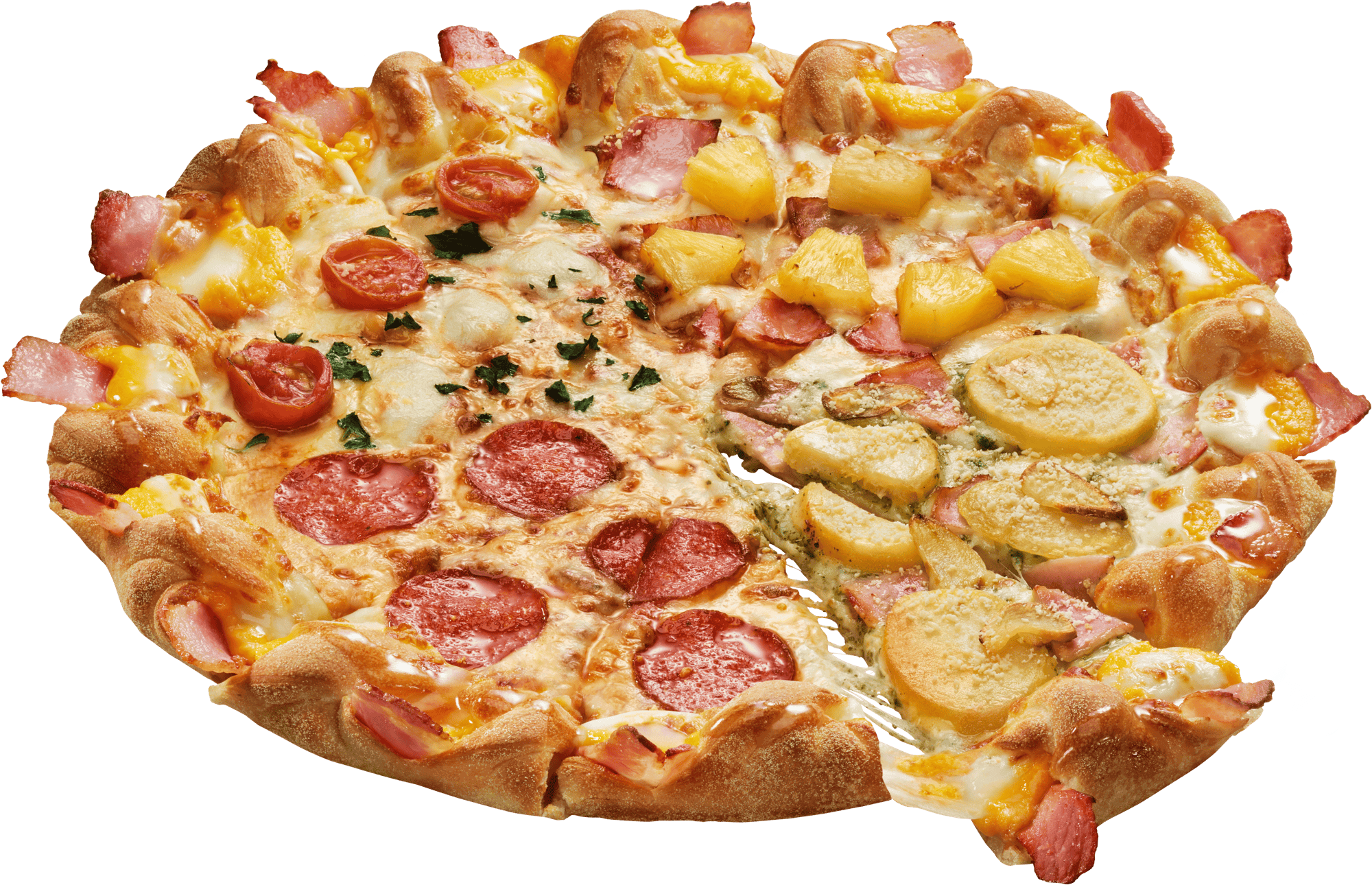 ドミノ・ピザの『チェダーベーコンツイスト クラシック・クワトロ』