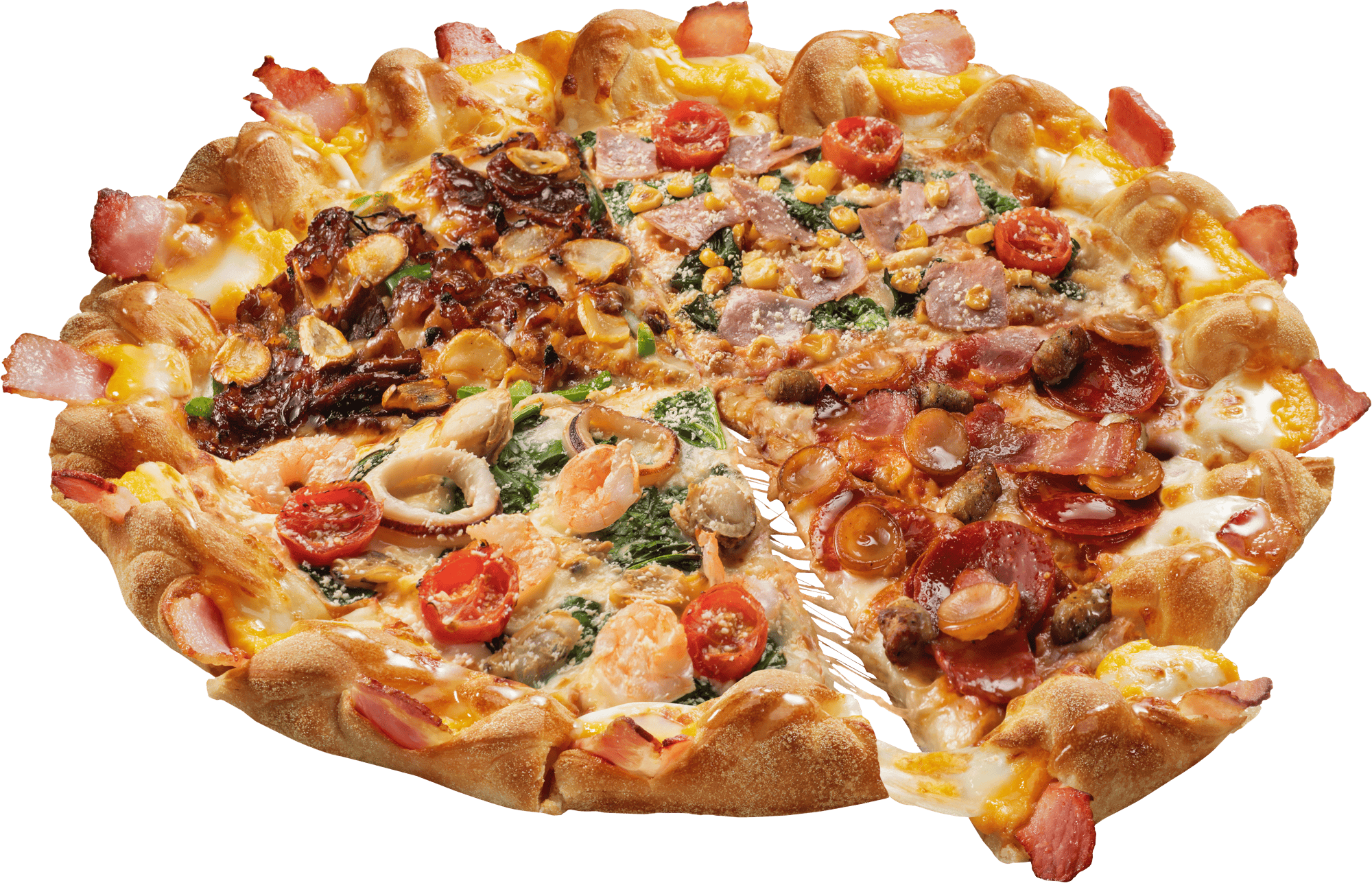 ドミノ・ピザの『チェダーベーコンツイスト プレミアム・クワトロ』
