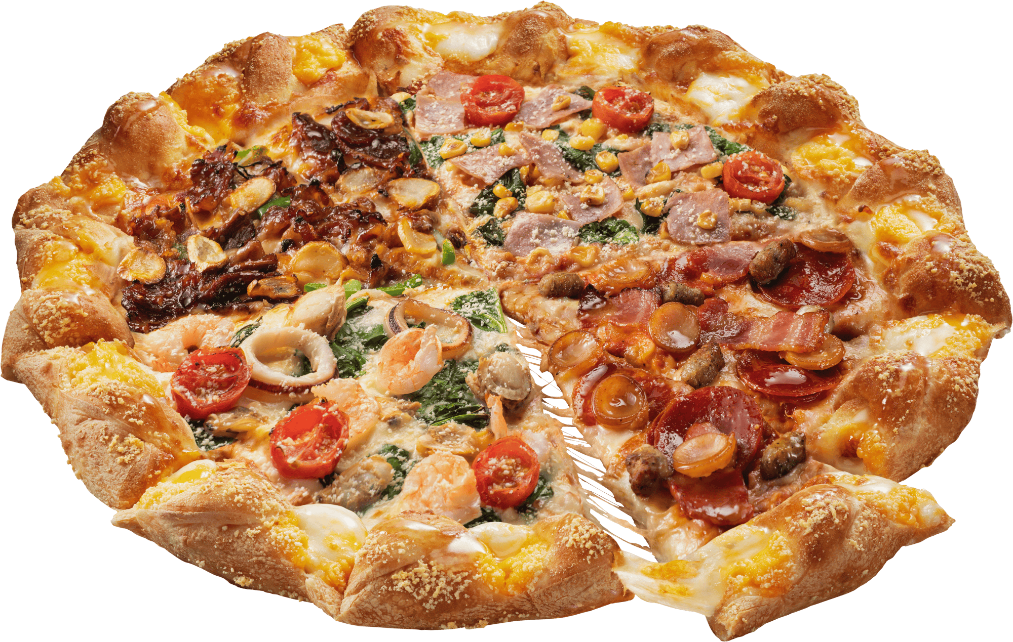 ドミノ・ピザの『5チーズツイスト プレミアム・クワトロ』