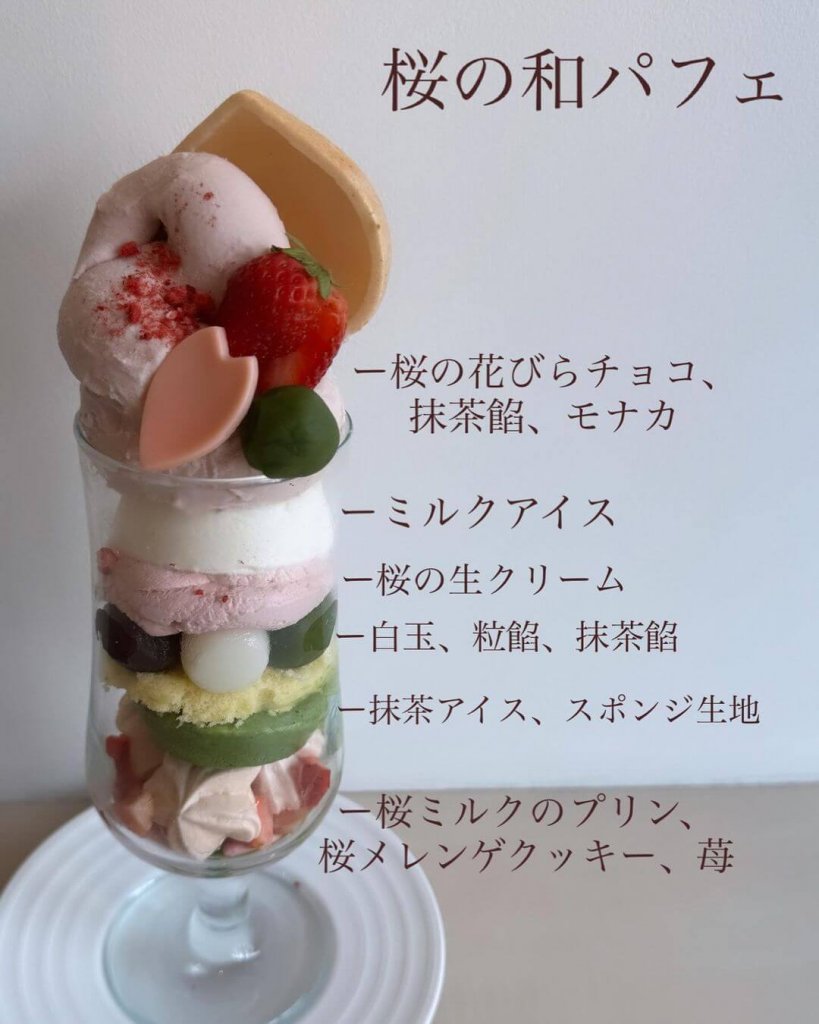 パレフォセットの『桜の和パフェ』