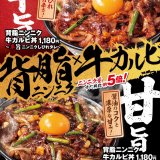 札幌駅前にもあるすた丼屋にて背脂ニンニク×牛カルビのガッツリ飯『背脂ニンニク牛カルビ丼』2種が4月23日(火)より発売！
