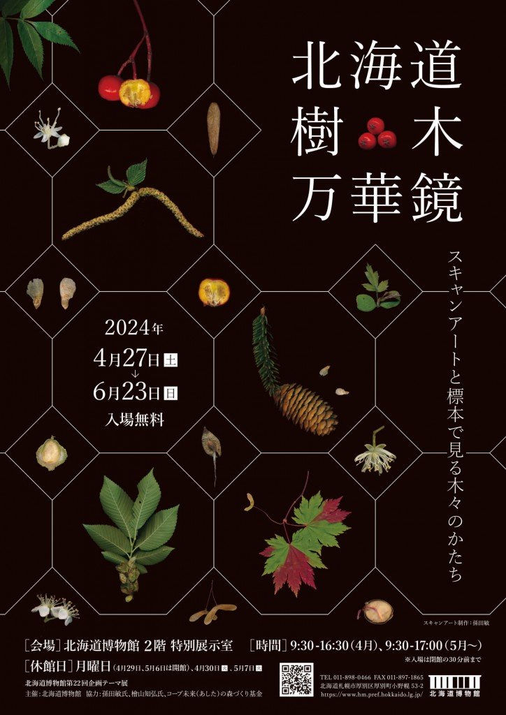 北海道樹木万華鏡　―スキャンアートと標本で見る木々のかたち―