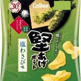 爽やかなわさびの風味がアップし噛むほどうまい！くせになる味わいの『堅あげポテト 塩わさび味』が4月8日(月)より順次発売！