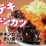 とんかつ専⾨店「かつや」にてニンニク醤油もたまらない一品『トンテキとチキンカツの合い盛り』が4月5日(金)より発売！