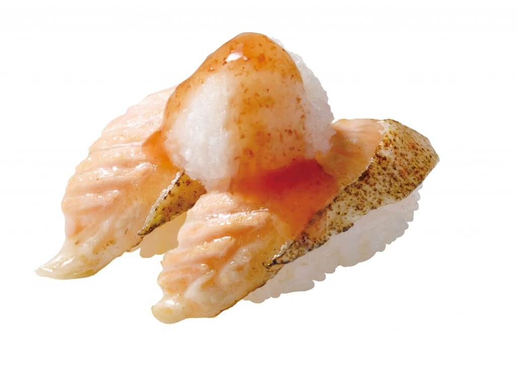 はま寿司の『炙りとろサーモン 紀州産梅おろし盛り』