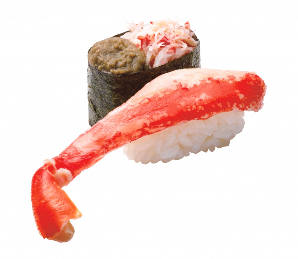 はま寿司の『かに食べ比べ（かにみそ軍艦・本ずわい握り）』