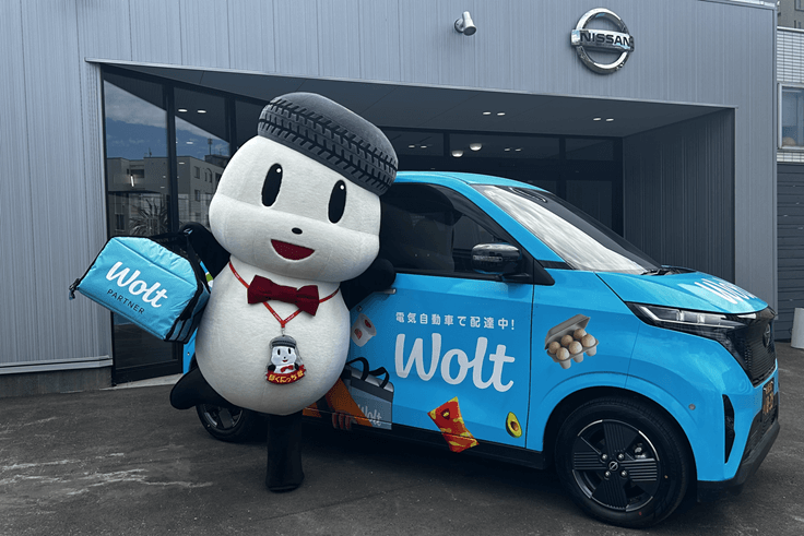 Wolt(ウォルト)-Woltラッピングを施した日産の軽EV自動車『SAKURA』