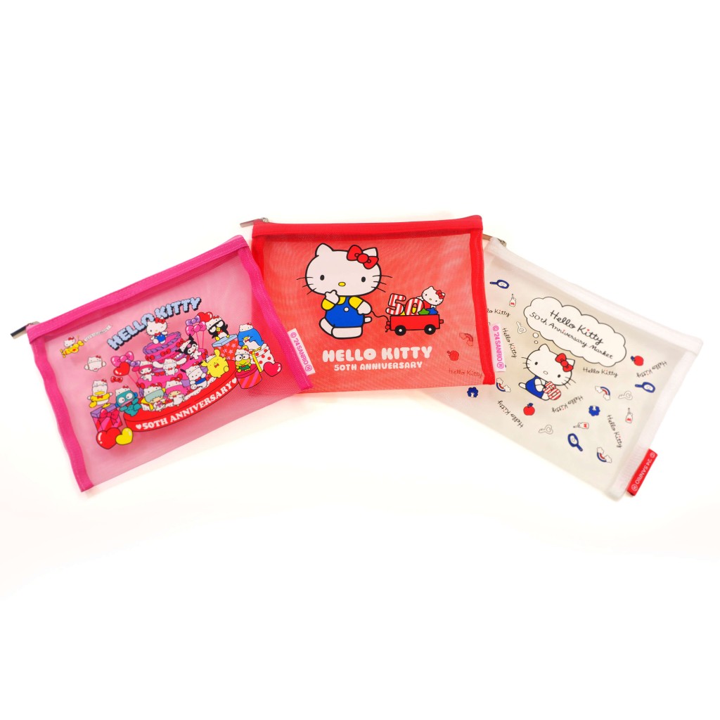 『Hello Kitty 50th Anniversary Market』-【マーケット限定】メッシュポーチ