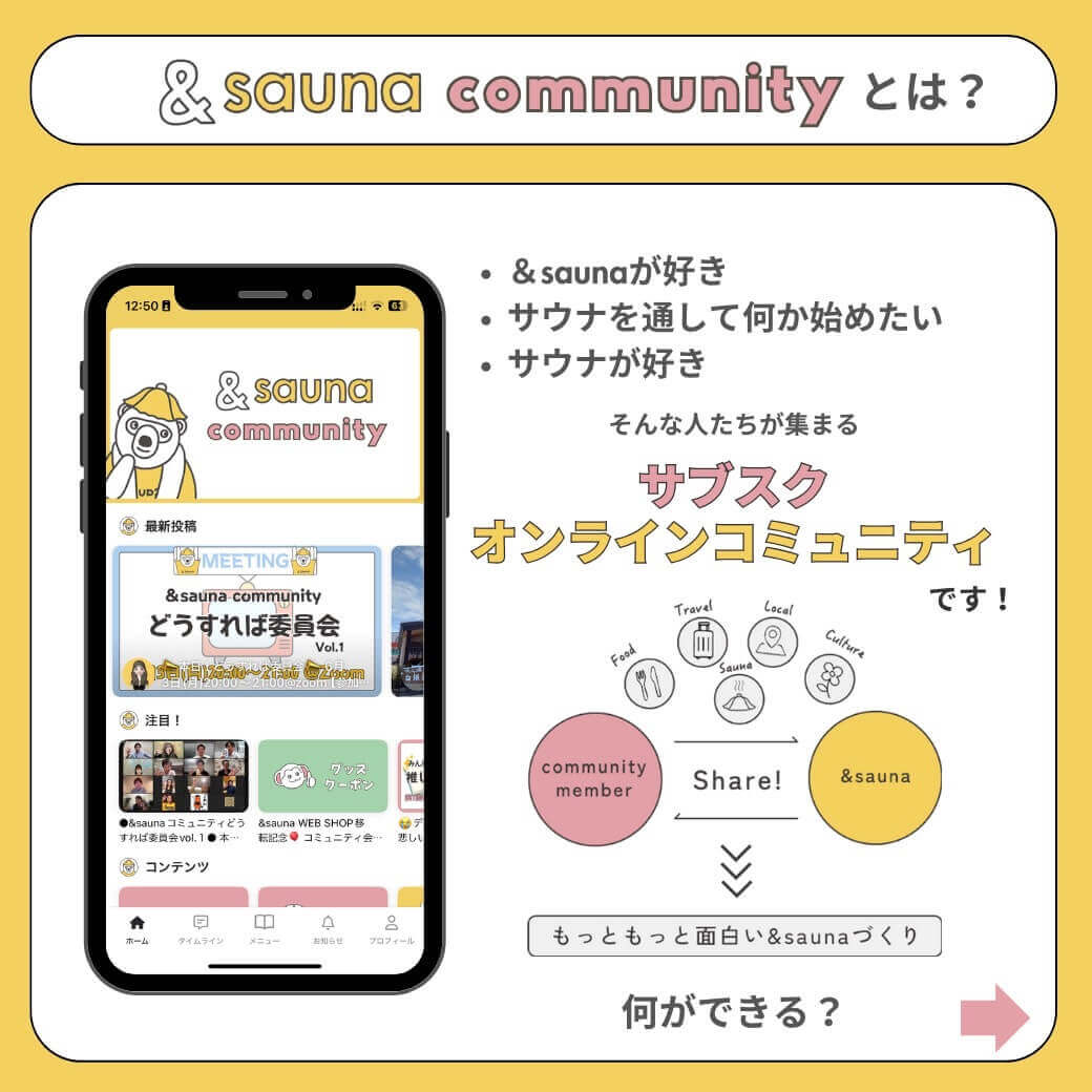 &sauna communityのサウナクーポンサービス