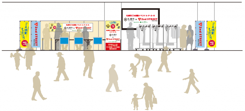 『札幌市ごみ減量イベントinチ・カ・ホ』セカンドストリート会場イメージ