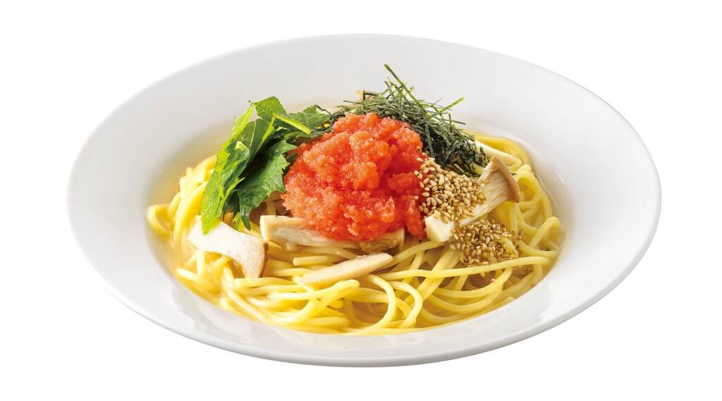 サンマルクカフェの『明太子と3種の彩り 和風バター醤油パスタ』