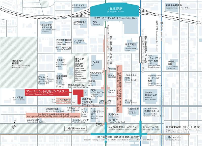 『アーバンネット札幌リンクタワー』-周辺図