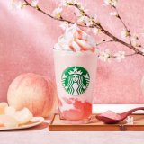 スターバックスからみずみずしい白桃を春らしく仕立てた桜色の新作フラペチーノ『白桃と桜わらびもち フラペチーノ®』が2月15日(土)より発売！