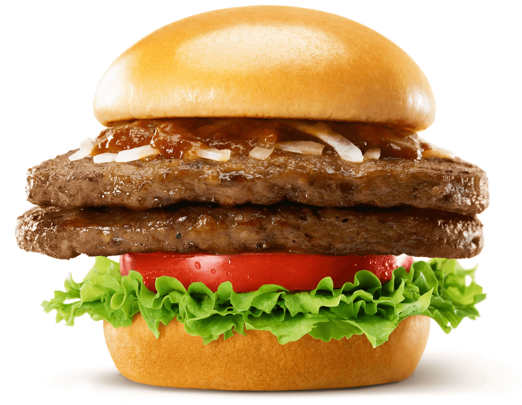 モスバーガーの『ダブル新とびきりトマト＆レタス ～和風ジンジャーソース～』