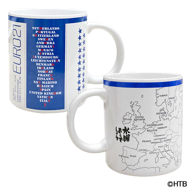 水曜どうでしょうEURO21マグカップ「ブルー」(C)HTB