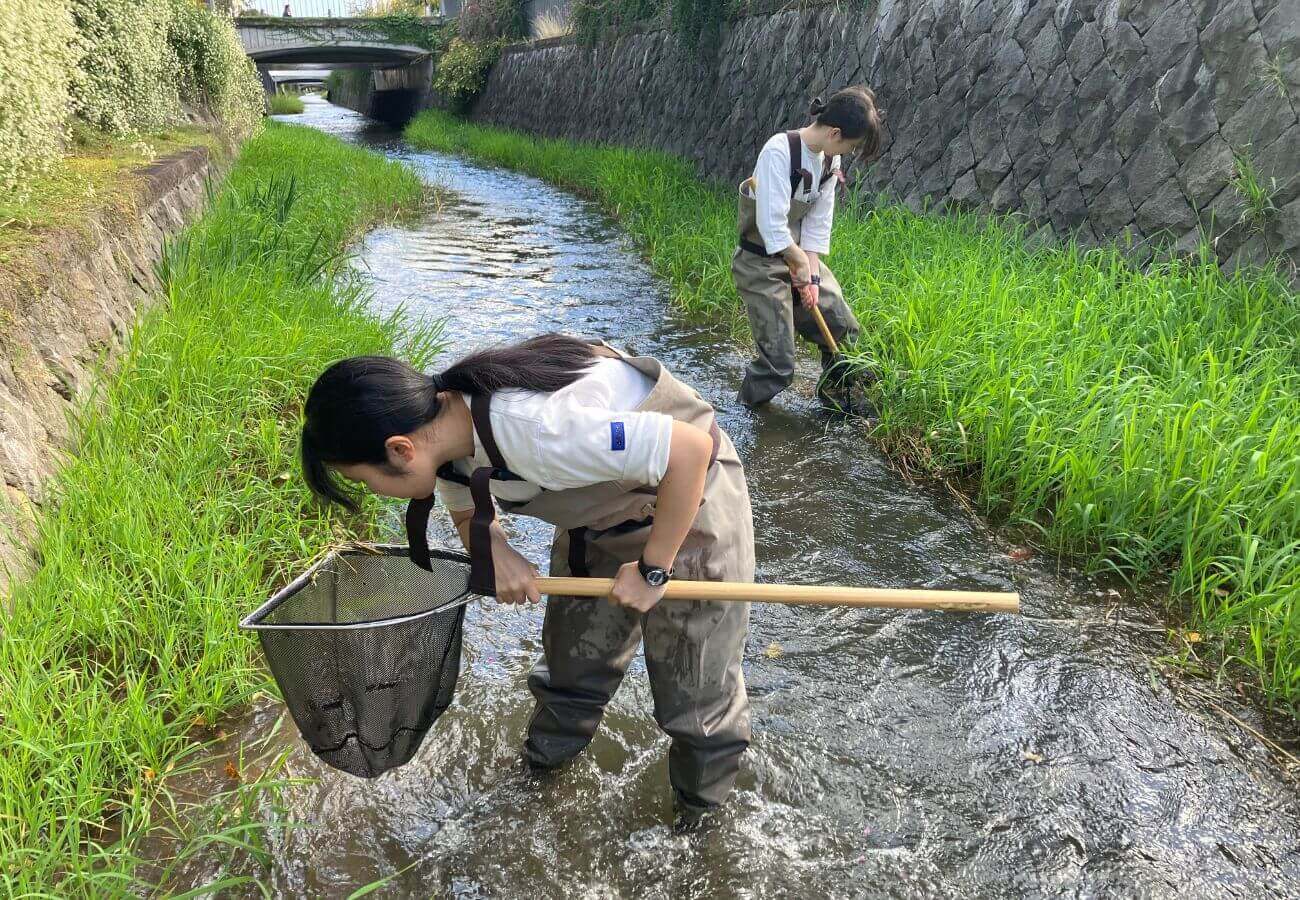 AOAO SAPPORO-創成川での調査の様子