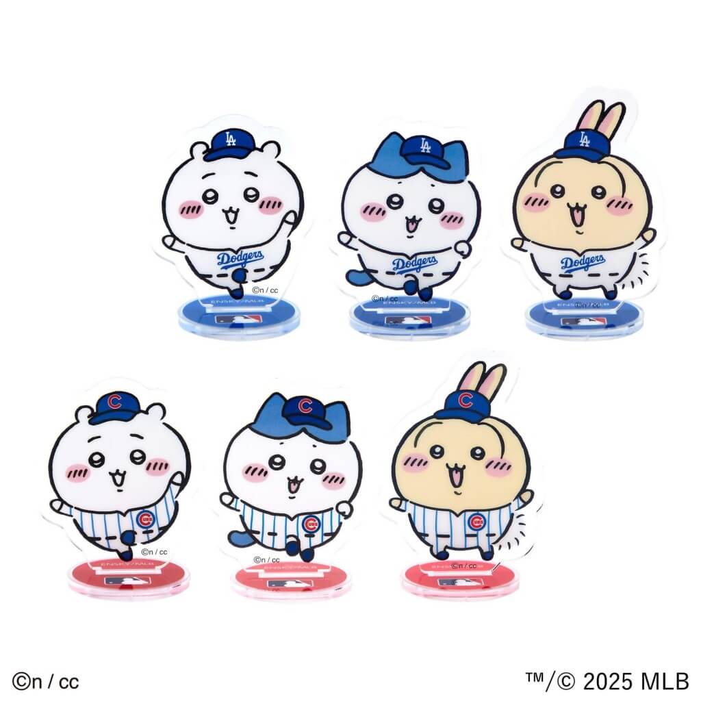 『ちいかわ×MLB TOKYO SERIES 2025』のコラボグッズ-ちいかわ×MLB™️ TOKYO SERIES アクリルスタンド(6種)