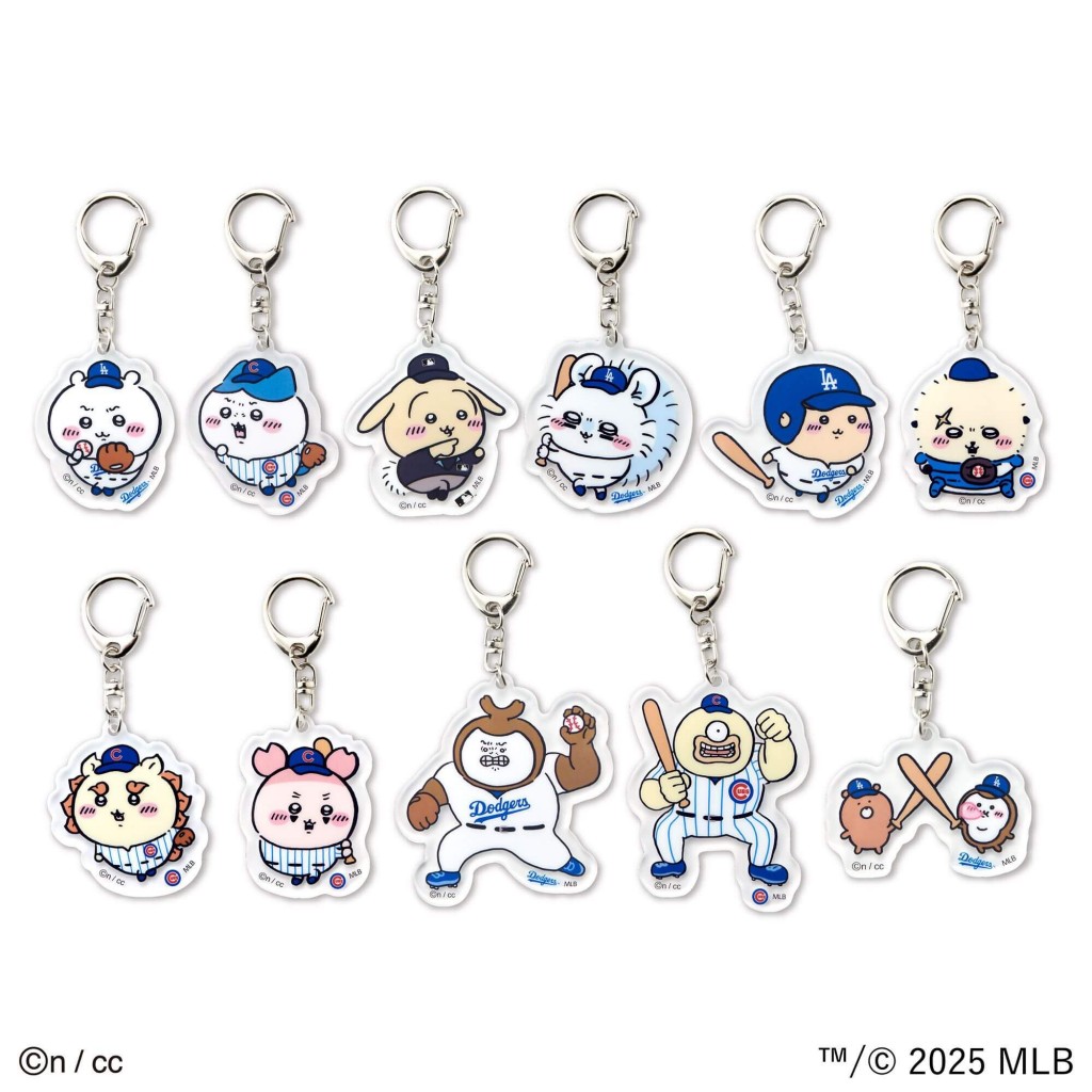 『ちいかわ×MLB TOKYO SERIES 2025』のコラボグッズ-ちいかわ×MLB™️ TOKYO SERIES アクリルキーホルダー(11種)