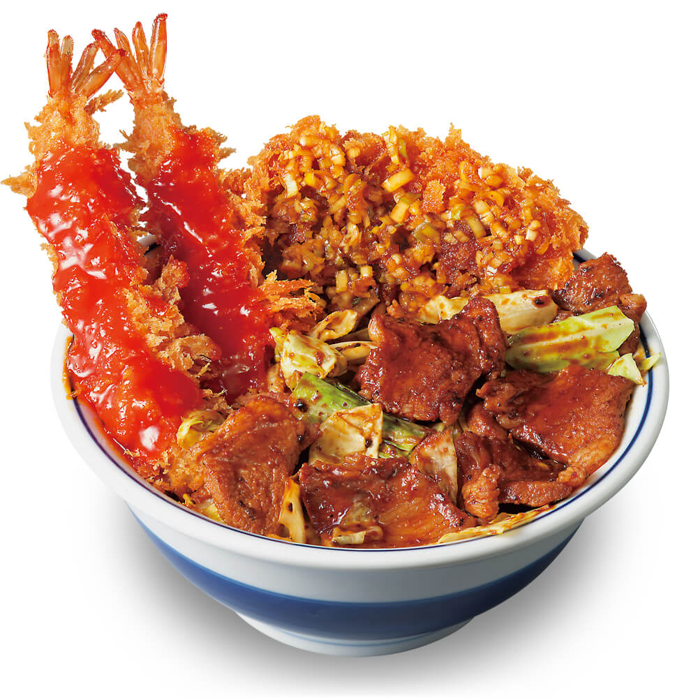 かつやの『かつやの中華ざんまい丼』