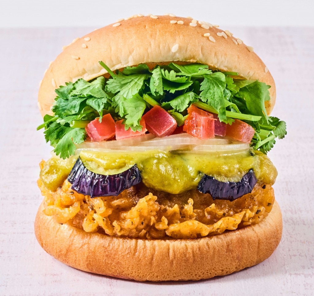 フレッシュネスバーガーの『パクチーチキンバーガー グリーンカレー』-グリーンカレー　パクチー１倍