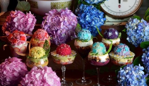 全国に8店舗展開する夜パフェ専門店より6月にピッタリの『紫陽花パフェ』が登場！