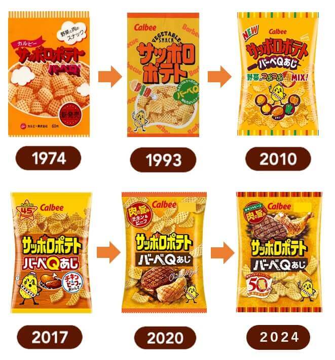 歴代サッポロポテト バーベＱあじ