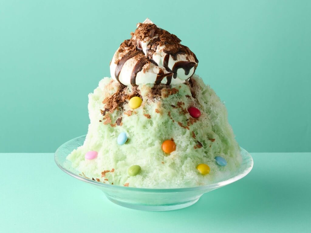 ココスの『純氷ふわふわかき氷(チョコミン党)』