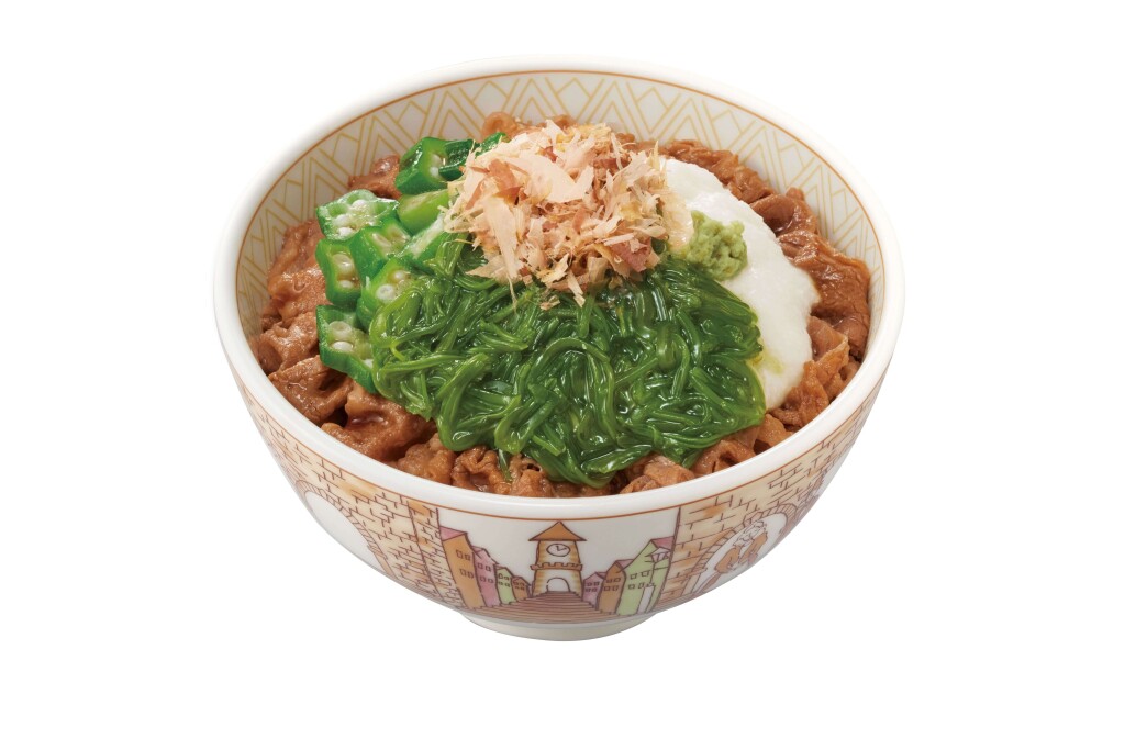 すき家の『山かけめかぶオクラ牛丼』