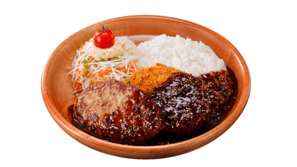 びっくりドンキーの『メンチカツペッパーソース&ハンバーグディッシュ』