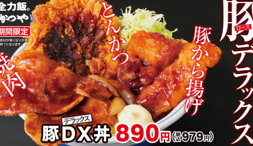 とんかつ専⾨店「かつや」にてこだわりの豚肉をとことん堪能できる『豚DX(デラックス)丼』が5月26日(月)より発売！