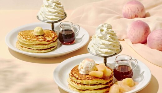 札幌ステラプレイスにもある「J.S. PANCAKE CAFE」にてとろける白桃とオリジナルブレンドティー香る『白桃フェア』が7月2日(水)より開催！