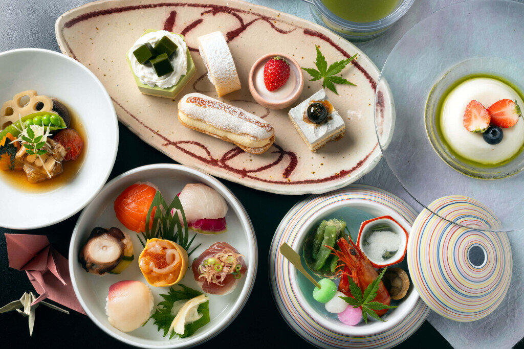 ニューオータニイン札幌 レストラン「ダイニング＆カフェ ランデブーラウンジ」(ロビィ階)の『和(なごみ)のアフタヌーンティーセット』