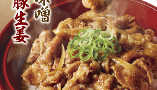すき家にてタレが染み込んだ豚肉の旨みもたまらない『豚(とん)生姜焼き丼』が6月10日(火) 9:00より発売！