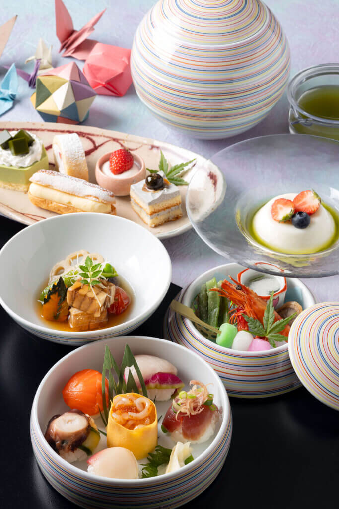 ニューオータニイン札幌 レストラン「ダイニング＆カフェ ランデブーラウンジ」(ロビィ階)の『和(なごみ)のアフタヌーンティーセット』-食事