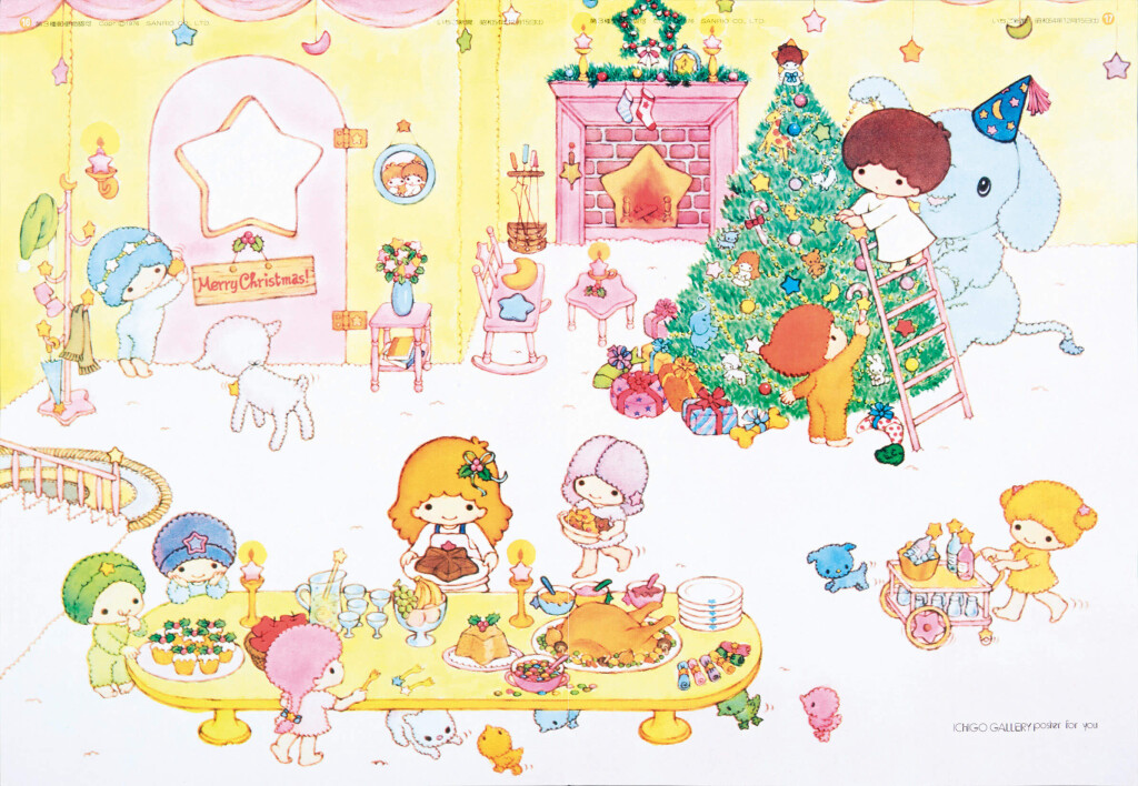 『サンリオデザイナー展 ~サンリオキャラクター誕生のプロセスを大公開!~』-いちご新聞 昭和54年12月15日号掲載のポスター画