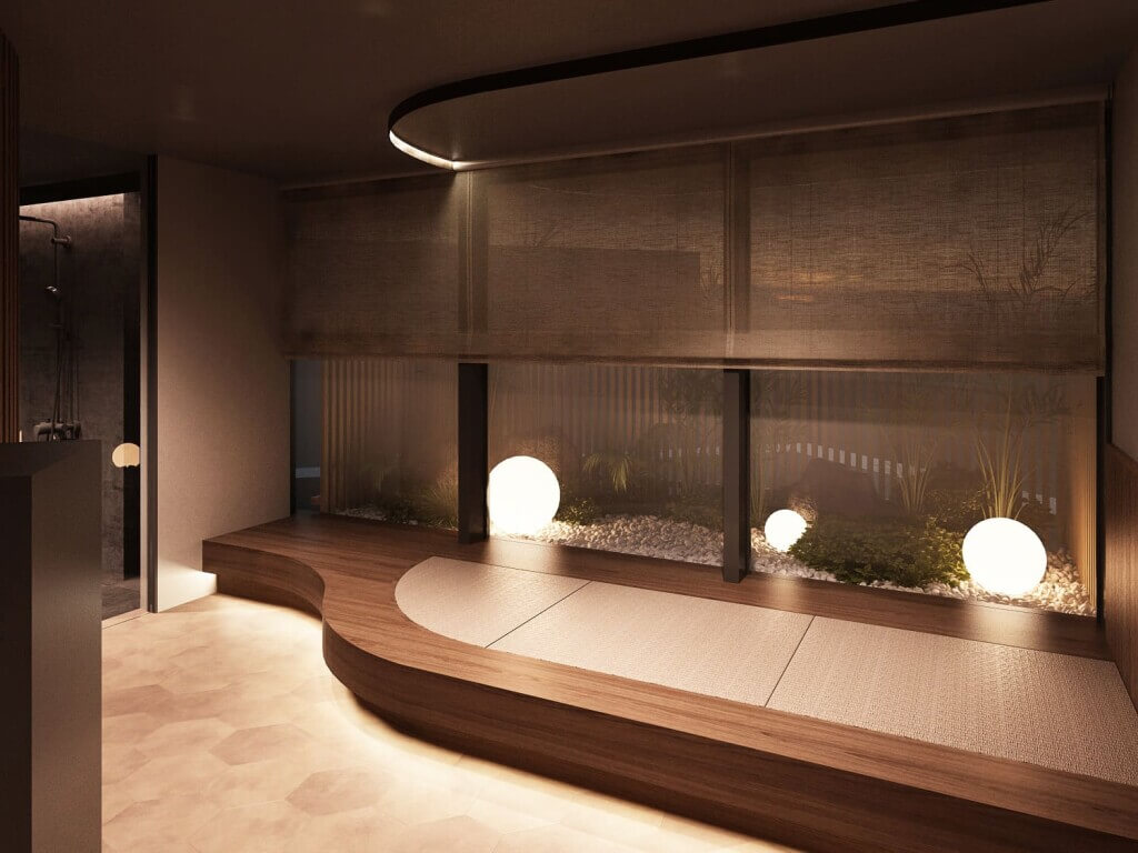 SAUNA OOO SAPPORO(サウナ オー サッポロ)-いの部屋 休憩スペース