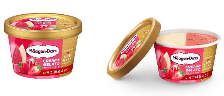 ハーゲンダッツ ミニカップ CREAMY GELATO(クリーミージェラート)『いちご練乳みるく』