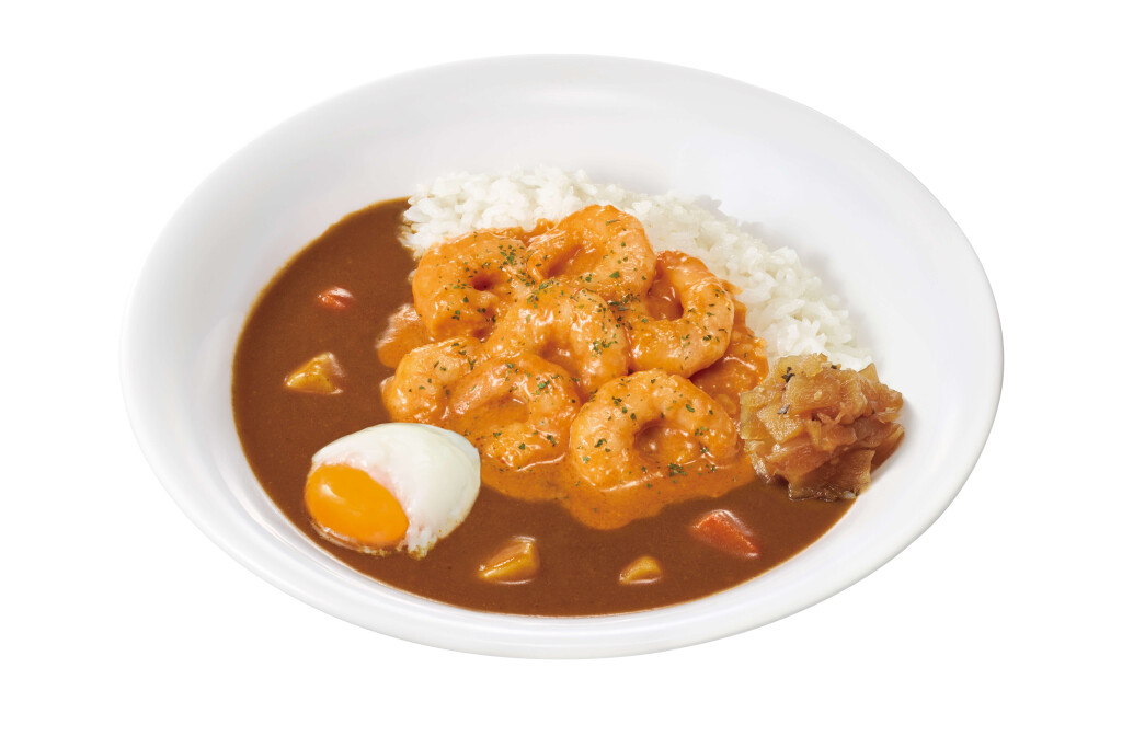 すき家の『おんたまぷりぷりエビのビスクソースカレー』