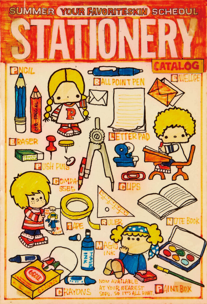 『サンリオデザイナー展 ~サンリオキャラクター誕生のプロセスを大公開!~』-パティ&ジミー 色付きラフ画