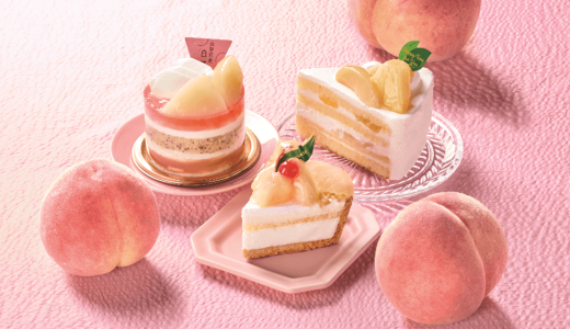 シャトレーゼにて旬の白桃を使用した『ももケーキ』が7月4日(金)より発売！