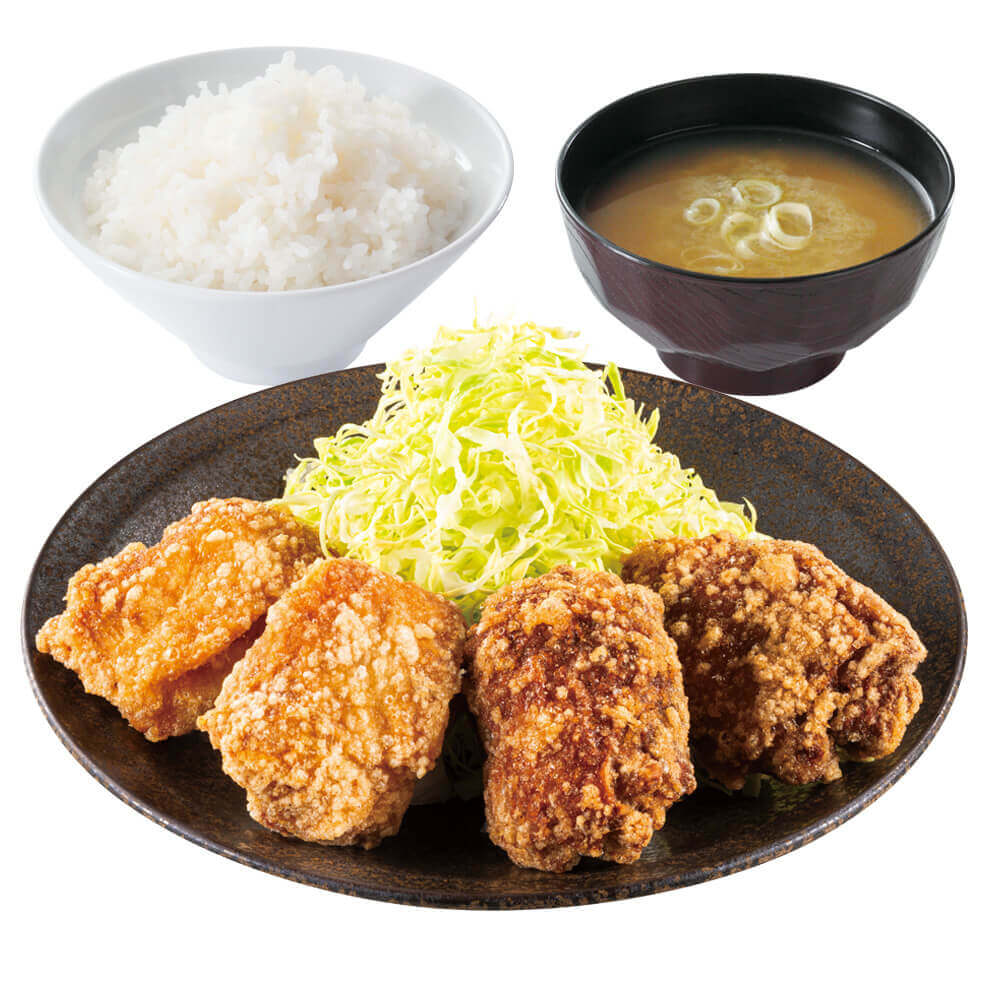 からあげ定食専門店「からやま」の『特選醤油からあげの合盛り定食』