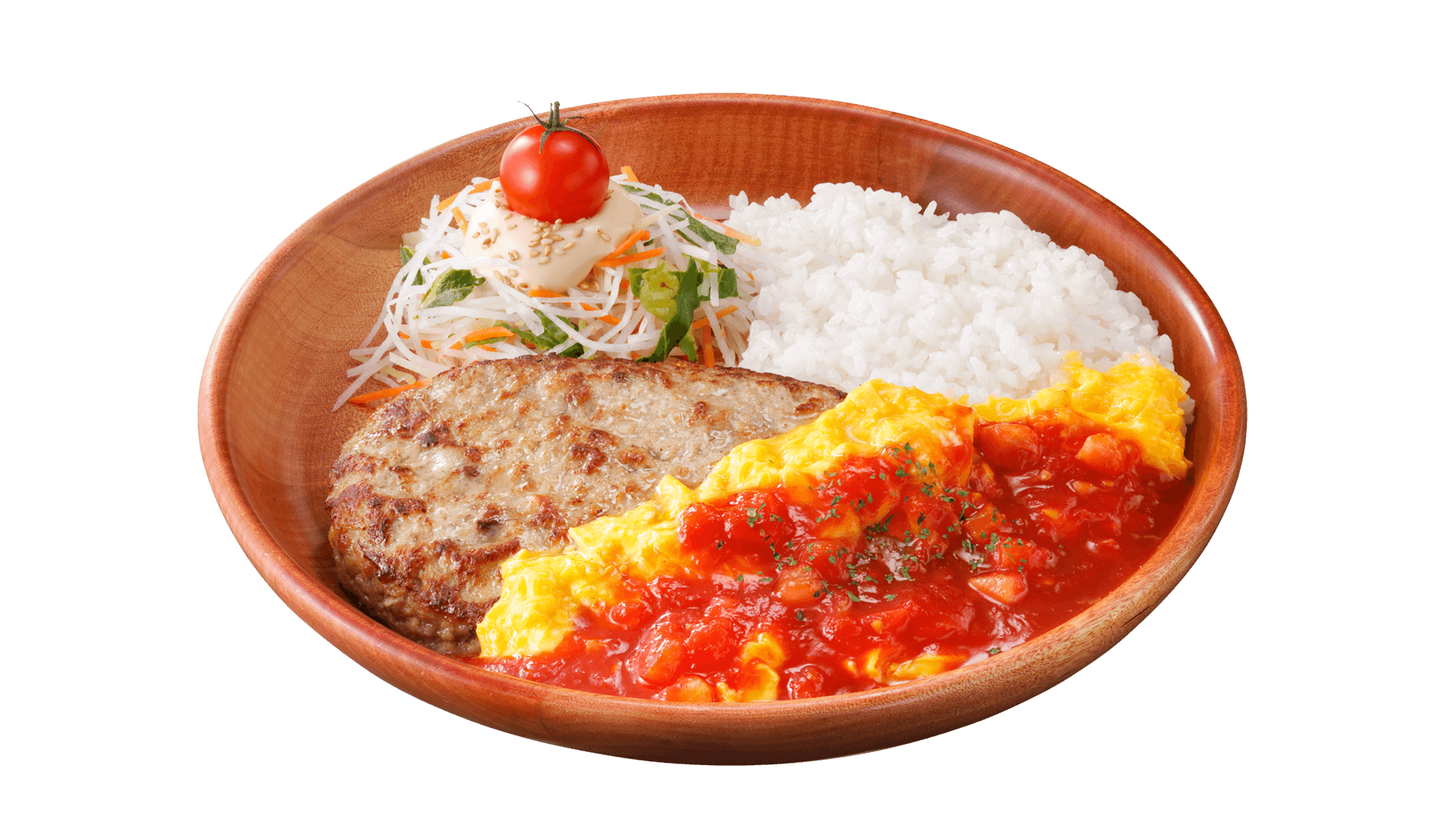 びっくりドンキーの『角切りトマトのオムバーグディッシュ』