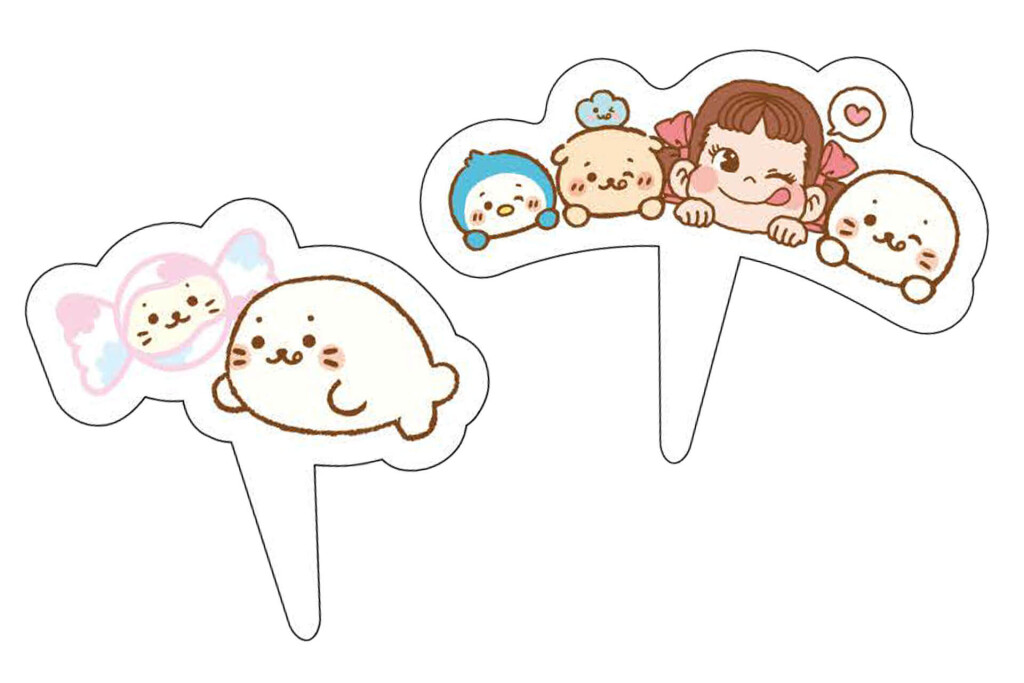 不二家洋菓子店「ペコちゃん×しろたん」の『しろたんのふわふわミルキーレアチーズ』--ペーパープレート