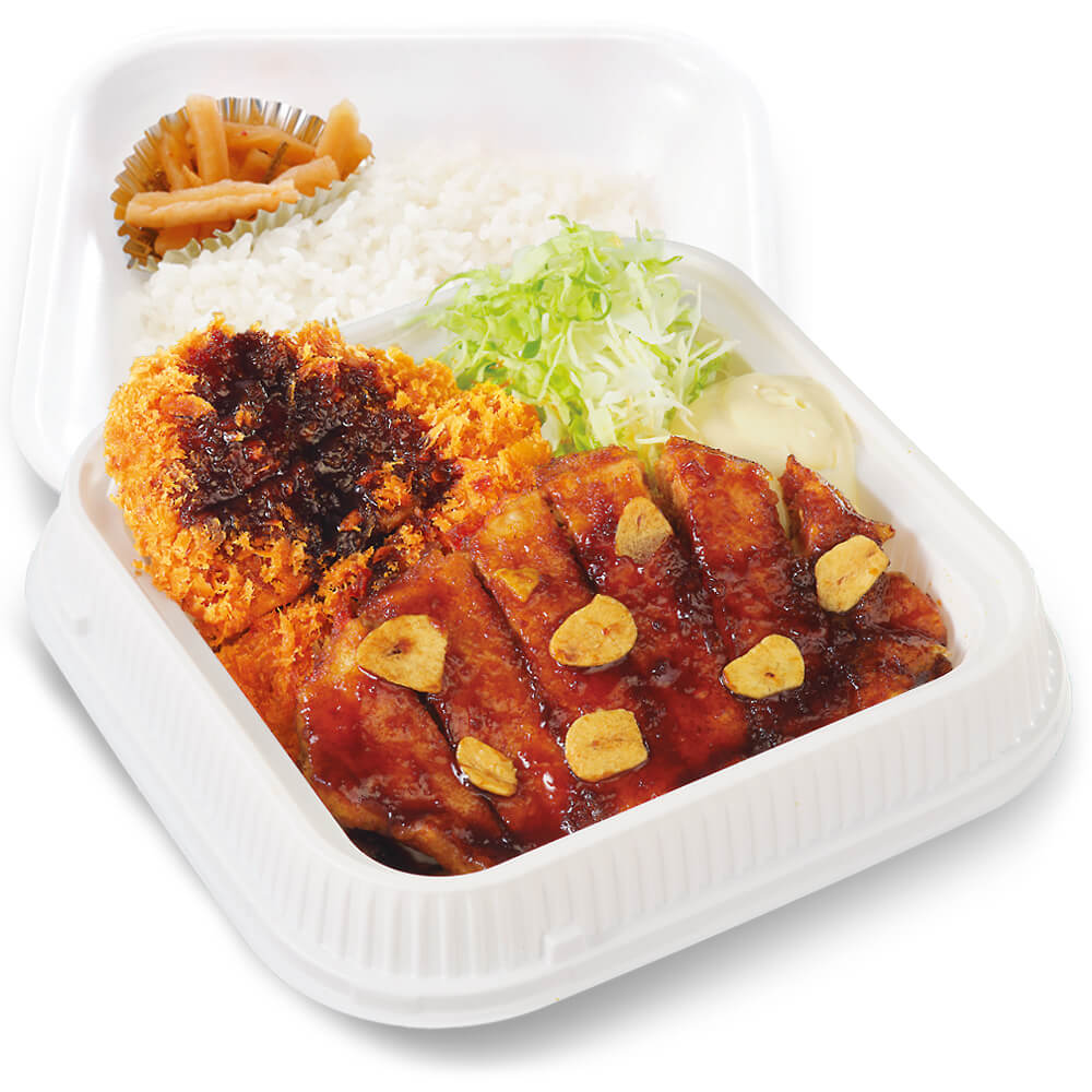 かつやの『トンテキとチキンカツの合い盛り弁当』
