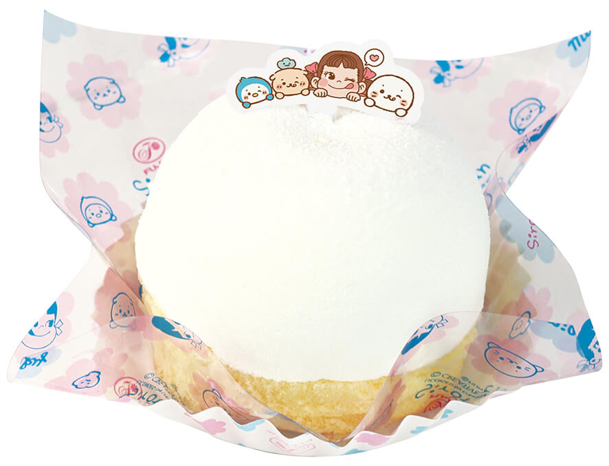 不二家洋菓子店「ペコちゃん×しろたん」の『しろたんのふわふわミルキーレアチーズ(ペーパープレート：しろたんとお友だち＆ペコちゃんデザイン)』