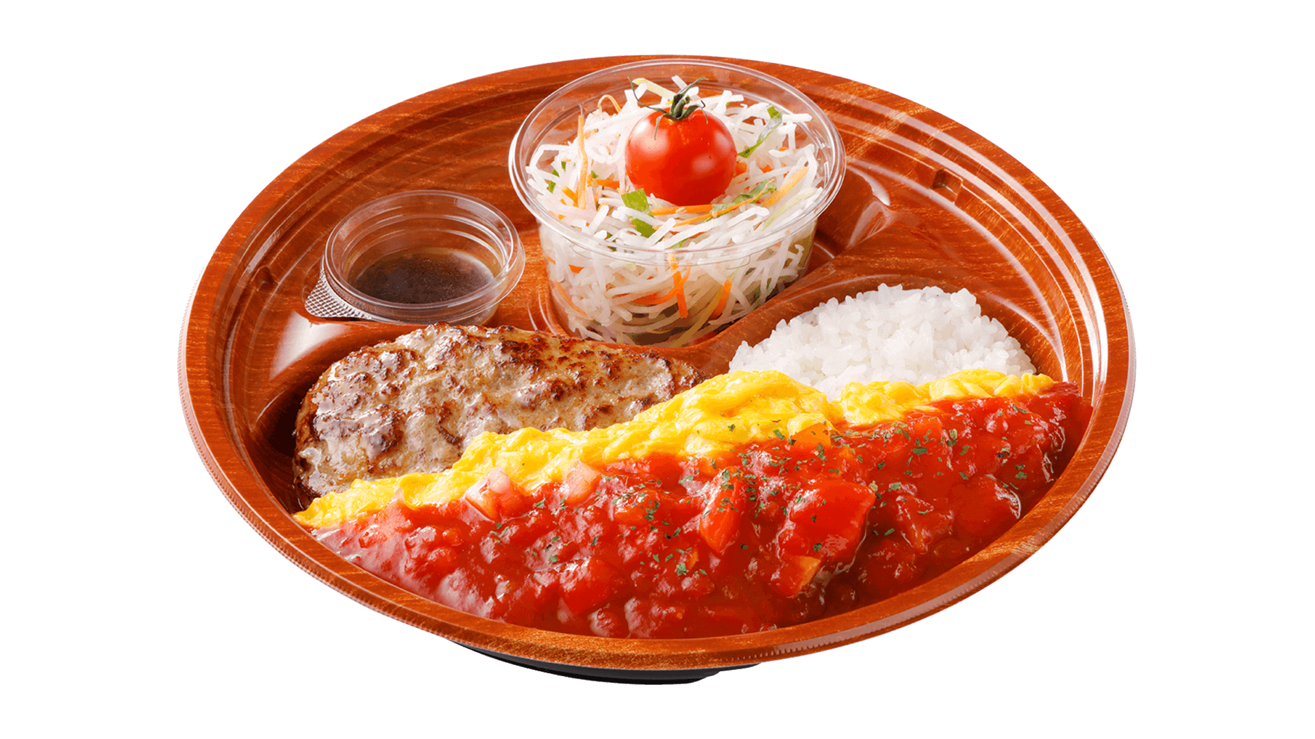 びっくりドンキーの『角切りトマトのオムバーグディッシュ』