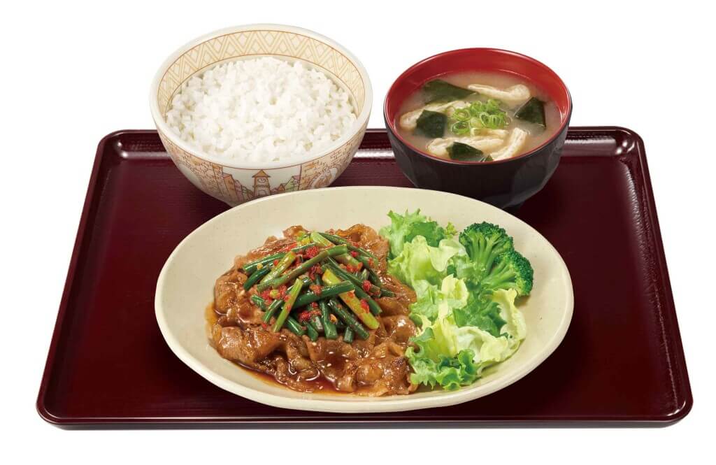 すき家の『ニンニクの芽牛カルビ焼肉定食』