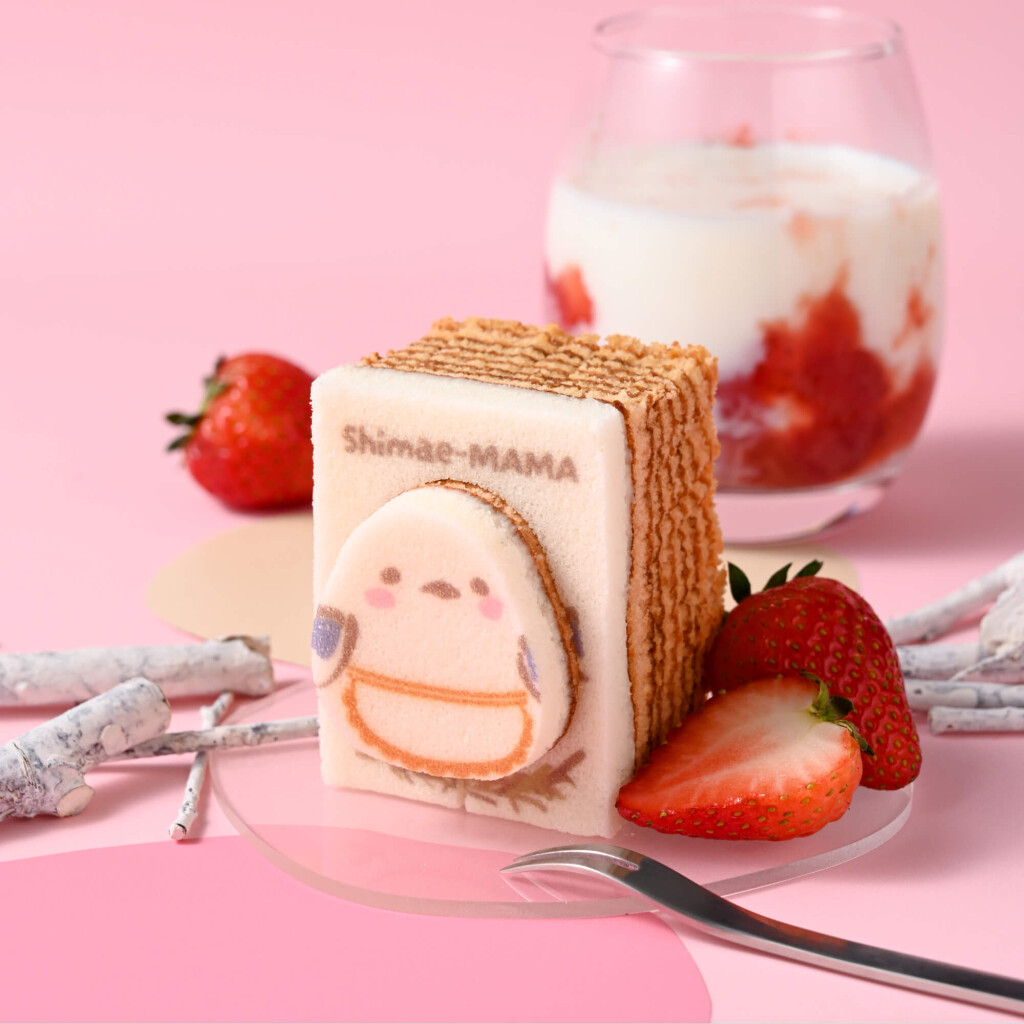 しまえママのかたぬきバウム(いちごミルク味)